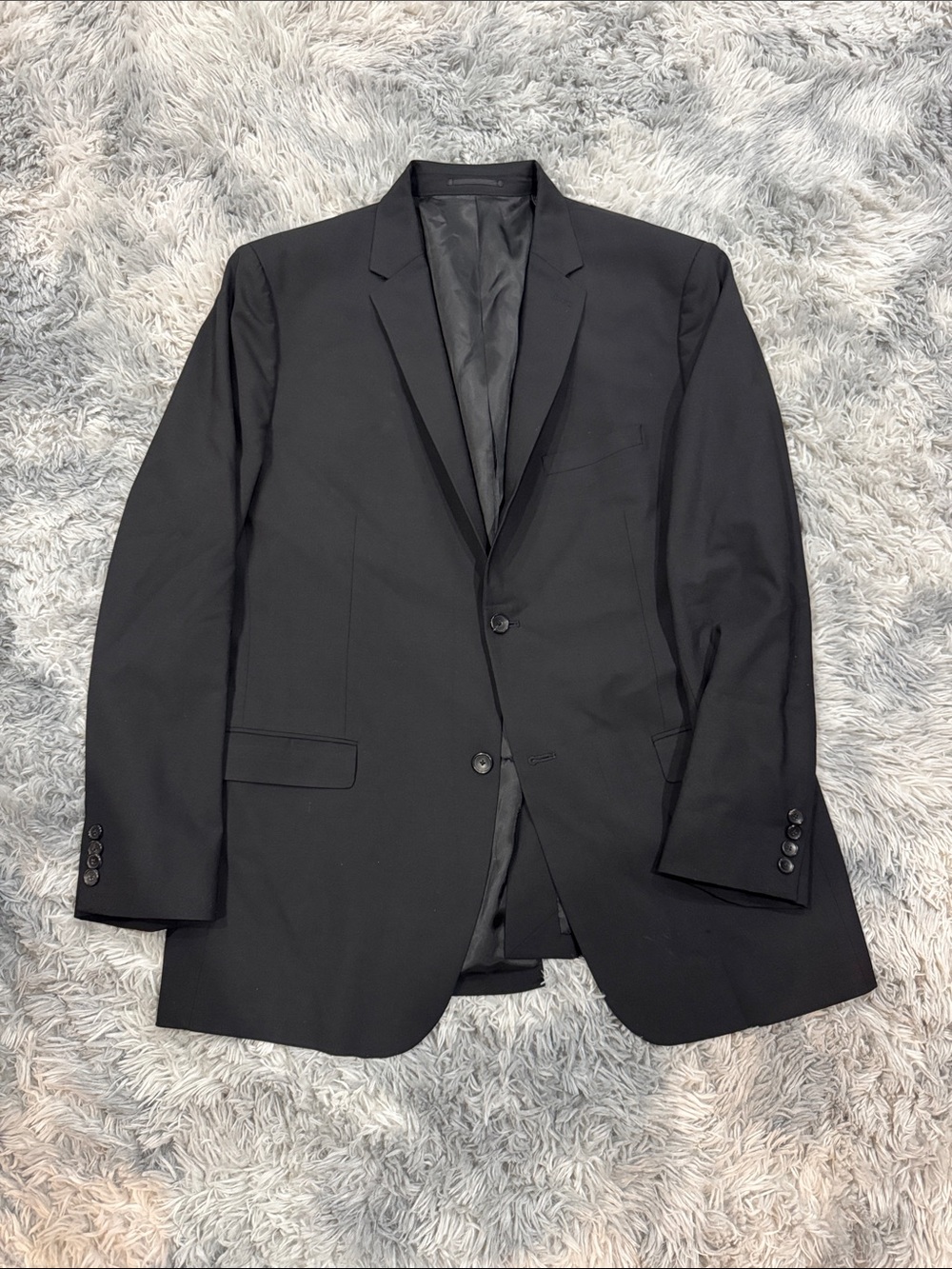 Theory Black Two-Button Men's Suit Blazer